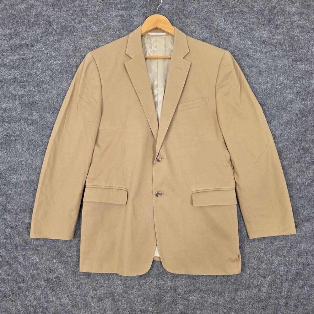 Valentino Blazer Mens 44 Beige Cotton Sport Coat Designer Business Work Office